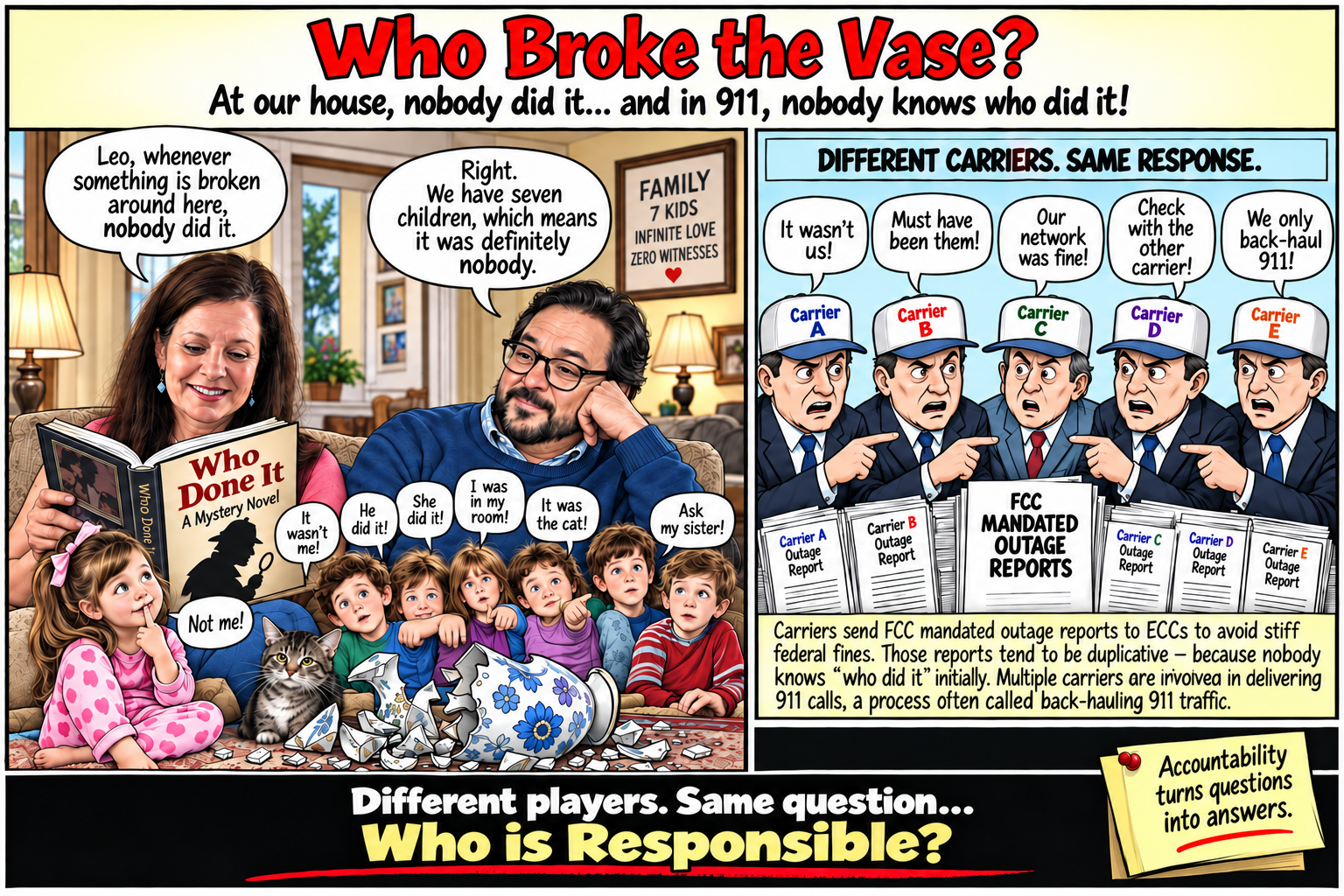 Who Broke the Vase illustration about 911 accountability